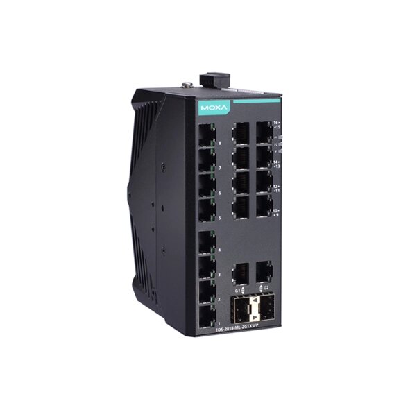 MOXA EDS-2018-ML-2GTXSFP-T Unmanaged Ethernet Switches