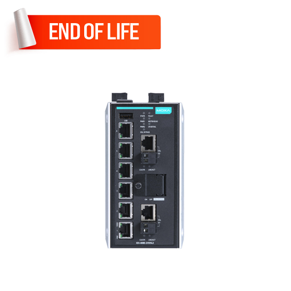 MOXA IEX-408E-2VDSL2-HV Industrial Managed Ethernet Extender Switch