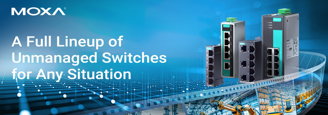 Moxa's Portfolio of Unmanaged Switches