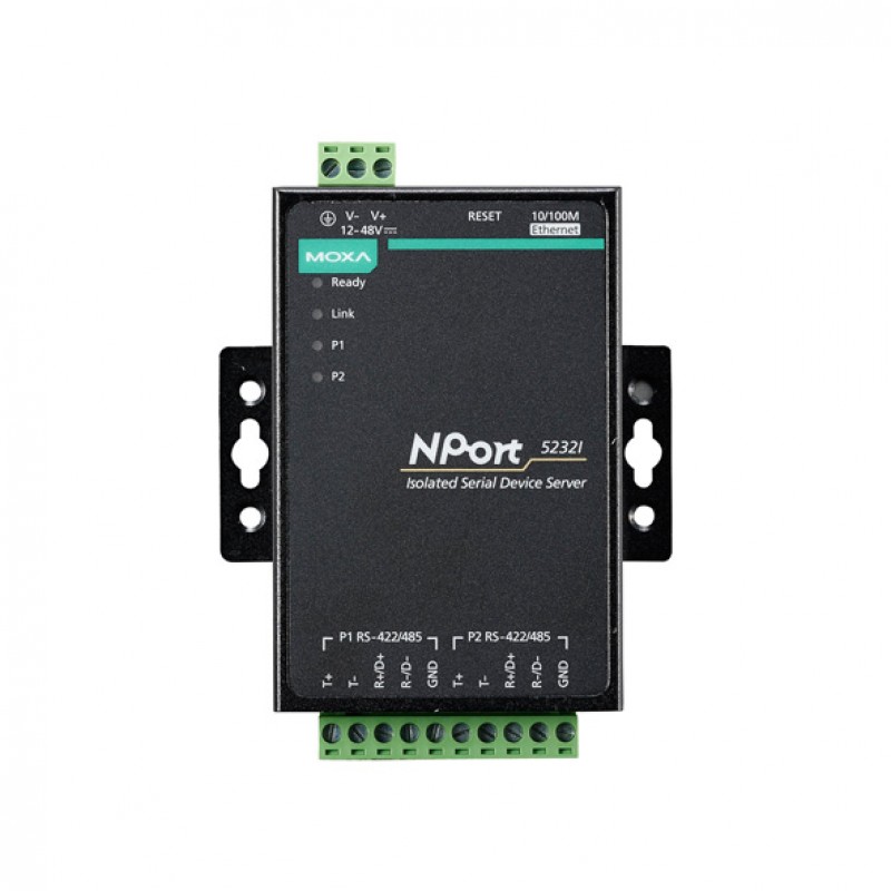MOXA NPort 5232I w/ Adapter Serial to Ethernet Device Server