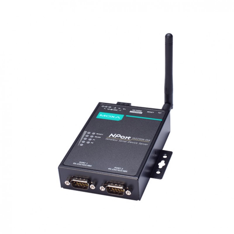 MOXA NPort W2250A-W4-T-EU Serial to Wireless Device Server