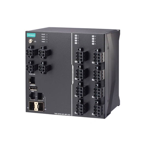 MOXA TWS-3010-APL-8PS-2GC-T Two-wire Ethernet Switch