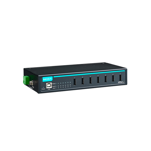 MOXA UPort 407 w/ Adapter 7-Port Industrial USB Hub