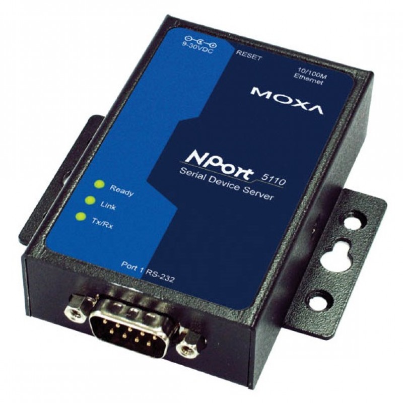 Easy World | MOXA NPort 5110 w/ Adapter Serial to Ethernet Device 
