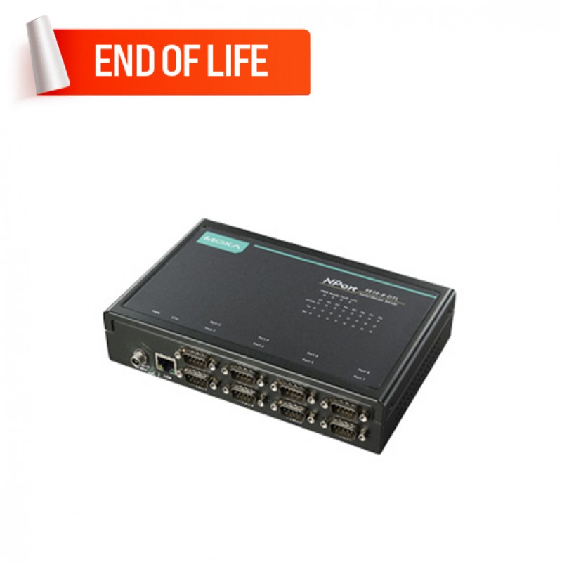 MOXA NPort 5610-8-DTL w/ Adaptor Serial to Ethernet Device Server
